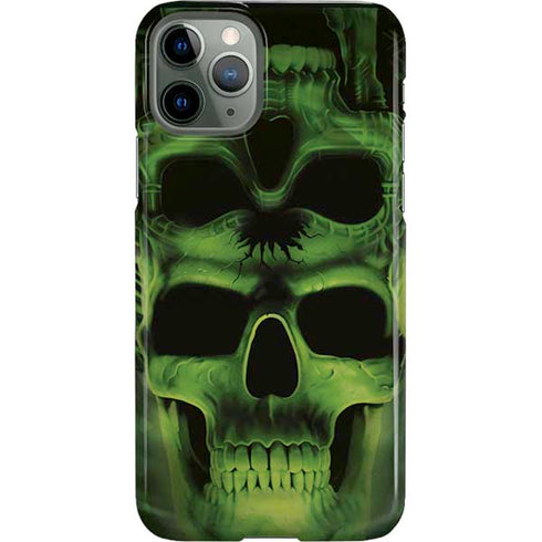 Liquid Blue Green Skulls iPhone 11 Pro Lite Case