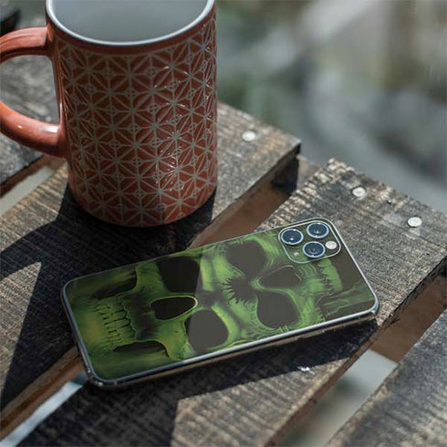 Liquid Blue Green Skulls iPhone 11 Pro Max Skin