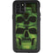 Liquid Blue Green Skulls iPhone 11 Pro Waterproof Case