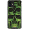 Liquid Blue Green Skulls iPhone 12 Clear Case
