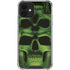 Liquid Blue Green Skulls iPhone 12 Clear Case