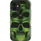 Liquid Blue Green Skulls iPhone 12 Impact Case