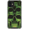 Liquid Blue Green Skulls iPhone 12 Mini Clear Case