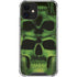 Liquid Blue Green Skulls iPhone 12 Mini Clear Case