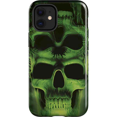 Liquid Blue Green Skulls iPhone 12 Mini Impact Case