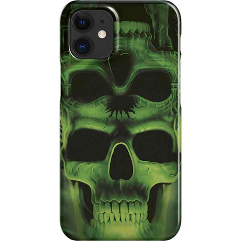 Liquid Blue Green Skulls iPhone 12 Mini Lite Case
