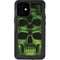 Liquid Blue Green Skulls iPhone 12 Mini Waterproof Case