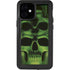 Liquid Blue Green Skulls iPhone 12 Mini Waterproof Case