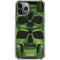 Liquid Blue Green Skulls iPhone 12 Pro Clear Case