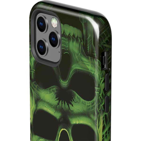 Liquid Blue Green Skulls iPhone 12 Pro Impact Case