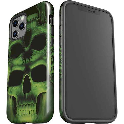 Liquid Blue Green Skulls iPhone 12 Pro Max Impact Case