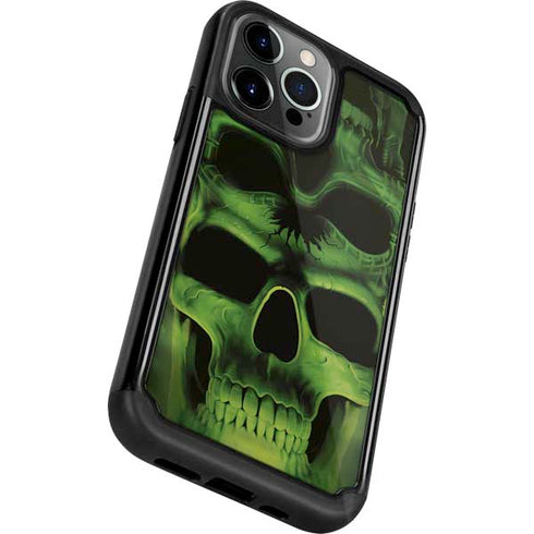 Liquid Blue Green Skulls iPhone 13 Pro Cargo Case