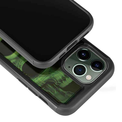 Liquid Blue Green Skulls iPhone 13 Pro Cargo Case