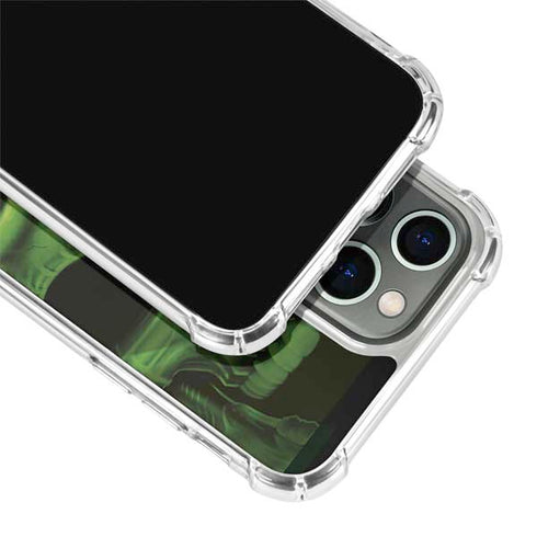 Liquid Blue Green Skulls iPhone 13 Pro Clear Case