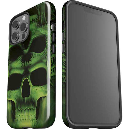Liquid Blue Green Skulls iPhone 13 Pro Max Impact Case