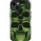 Liquid Blue Green Skulls iPhone 15 Plus Impact Case