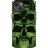Liquid Blue Green Skulls iPhone 14 Impact Case