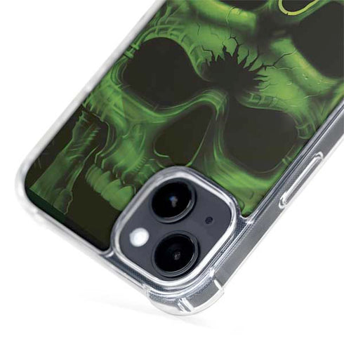 Liquid Blue Green Skulls iPhone 14 Plus MagSafe Case