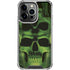 Liquid Blue Green Skulls iPhone 15 Pro Clear Case