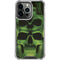 Liquid Blue Green Skulls iPhone 14 Pro Clear Case