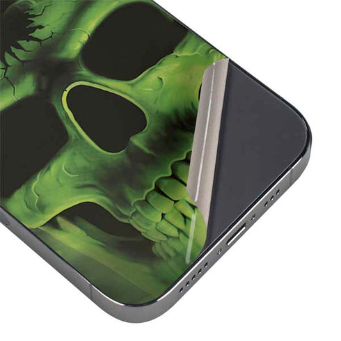 Liquid Blue Green Skulls iPhone 14 Pro Max Skin