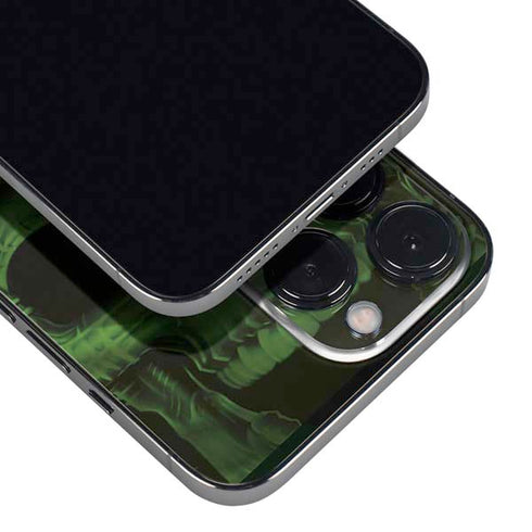 Liquid Blue Green Skulls iPhone 15 Pro Skin