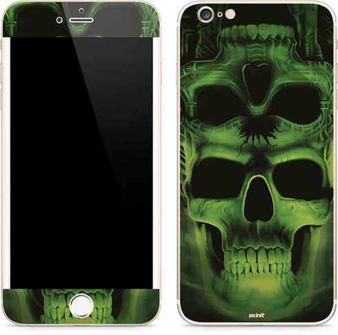 Liquid Blue Green Skulls iPhone 6/6s Plus Skin