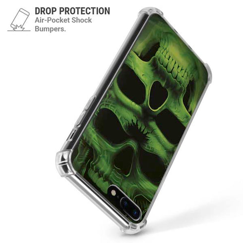 Liquid Blue Green Skulls iPhone 7/8 Plus Clear Case