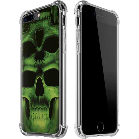 Liquid Blue Green Skulls iPhone 7/8 Plus Clear Case