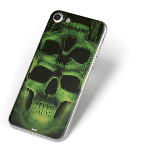 Liquid Blue Green Skulls iPhone 7 Skin