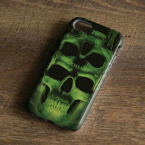 Liquid Blue Green Skulls iPhone 8 Pro Case