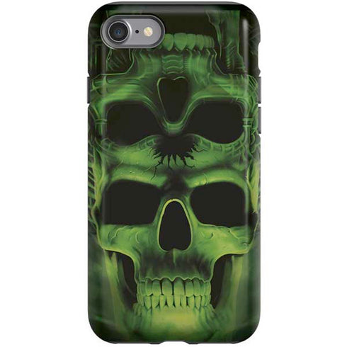 Liquid Blue Green Skulls iPhone SE (2nd & 3rd Gen) Pro Case