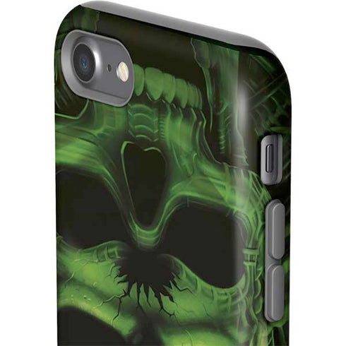 Liquid Blue Green Skulls iPhone SE (2nd & 3rd Gen) Pro Case