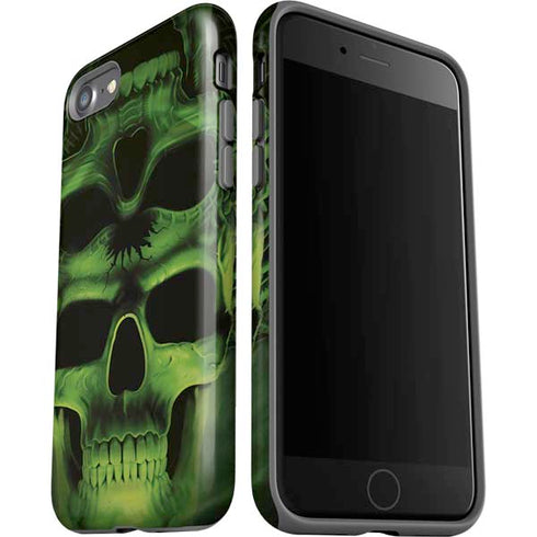 Liquid Blue Green Skulls iPhone SE (2nd & 3rd Gen) Pro Case