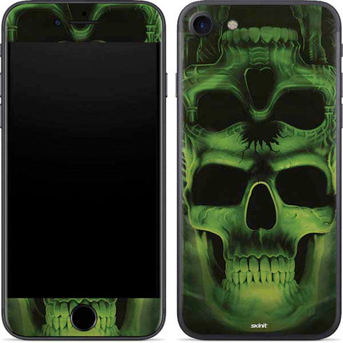 Liquid Blue Green Skulls iPhone SE (2nd & 3rd Gen) Skin