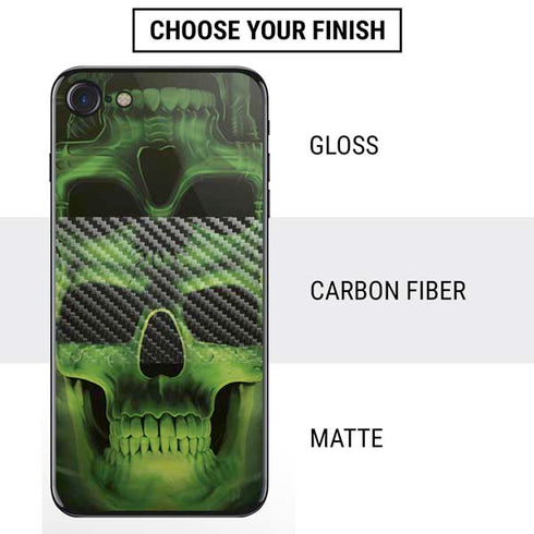 Liquid Blue Green Skulls iPhone SE (2nd & 3rd Gen) Skin