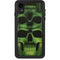 Liquid Blue Green Skulls iPhone XR Waterproof Case