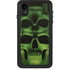 Liquid Blue Green Skulls iPhone XR Waterproof Case