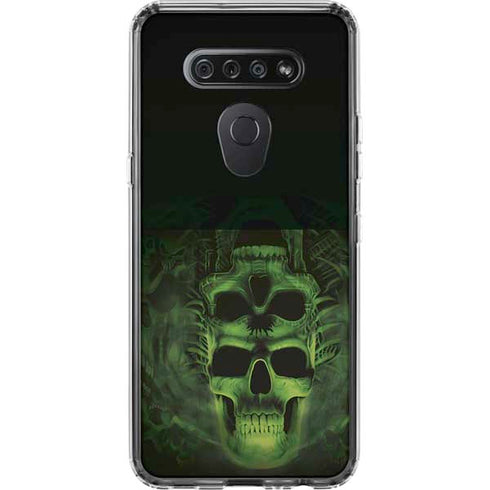 Liquid Blue Green Skulls LG K51/Q51 Clear Case