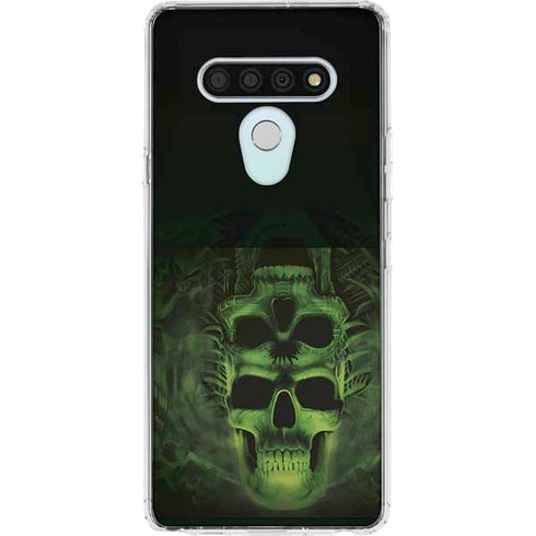 Liquid Blue Green Skulls LG Stylo 6 Clear Case