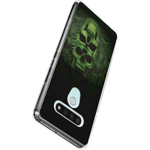 Liquid Blue Green Skulls LG Stylo 6 Clear Case
