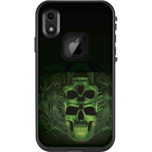 Liquid Blue Green Skulls LifeProof Fre iPhone Skin