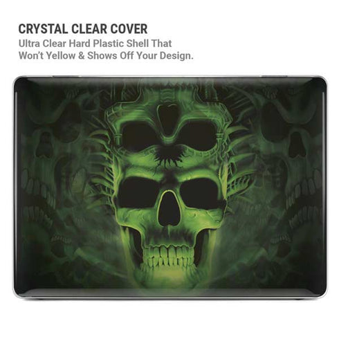 Liquid Blue Green Skulls MacBook Air 15in (2023-2025) Case plus Skin
