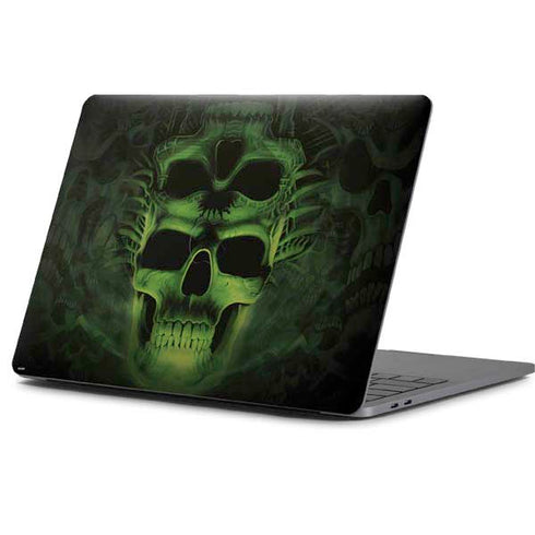 Liquid Blue Green Skulls Apple MacBook Pro 13-inch Skin