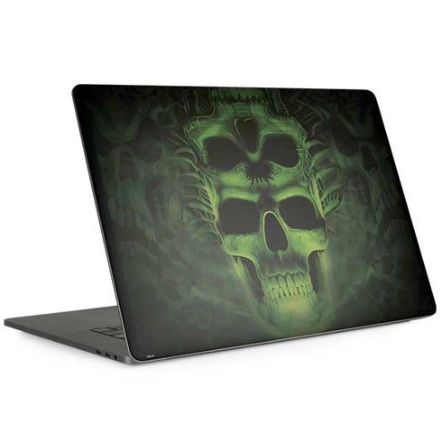 Liquid Blue Green Skulls Apple MacBook Pro 15-inch Skin