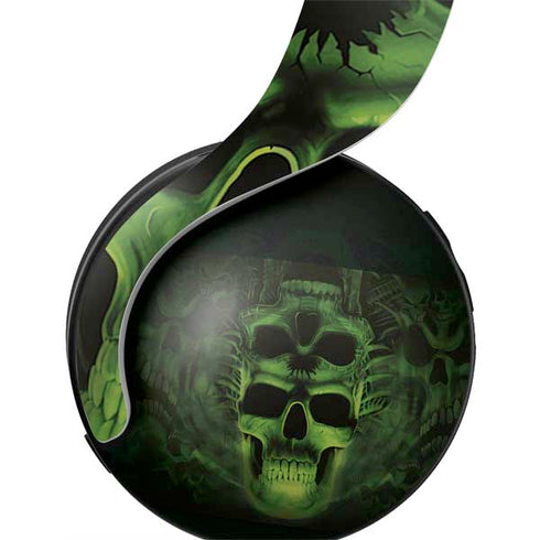 Liquid Blue Green Skulls PULSE 3D Wireless Headset for PS5 Skin