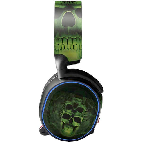 Liquid Blue Green Skulls SteelSeries Arctis 3 Skin