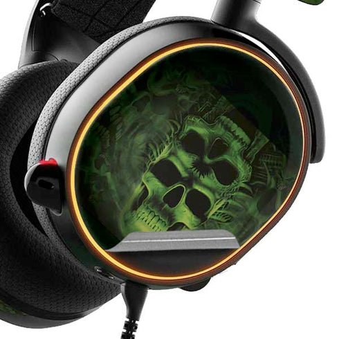 Liquid Blue Green Skulls SteelSeries Arctis 5 Skin
