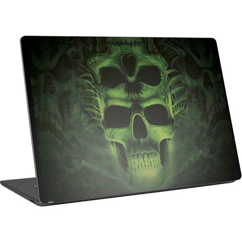 Liquid Blue Green Skulls Surface Laptop 4 15in Skin