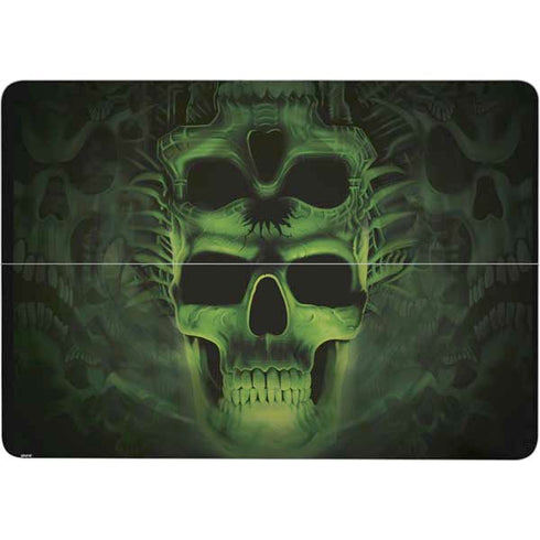 Liquid Blue Green Skulls Surface Laptop Studio Skin